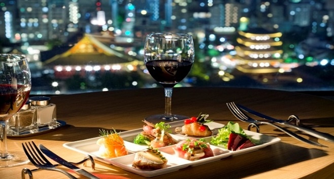 Asakusa View Hotel: Sky Grill Buffet & Bar Musashi on the 26F